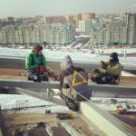1 Установка поликорбанатной кровли на стадионе Рубин. (Казань)