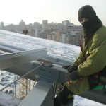 2 Установка поликорбанатной кровли на стадионе Рубин. (Казань)