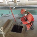 Работы в силосах по обеспыливанию