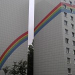 декоративная Покраска вентилируемого фасада Радуга